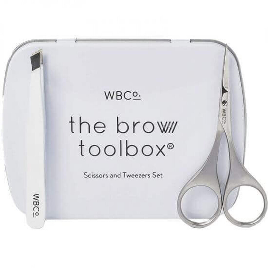 Set di forbici e pinzette per la cura delle sopracciglia The Brow Toolbox, West Barn