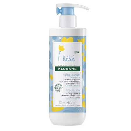 Crema detergente con Cold Cream, 500 ml, Klorane Bebe