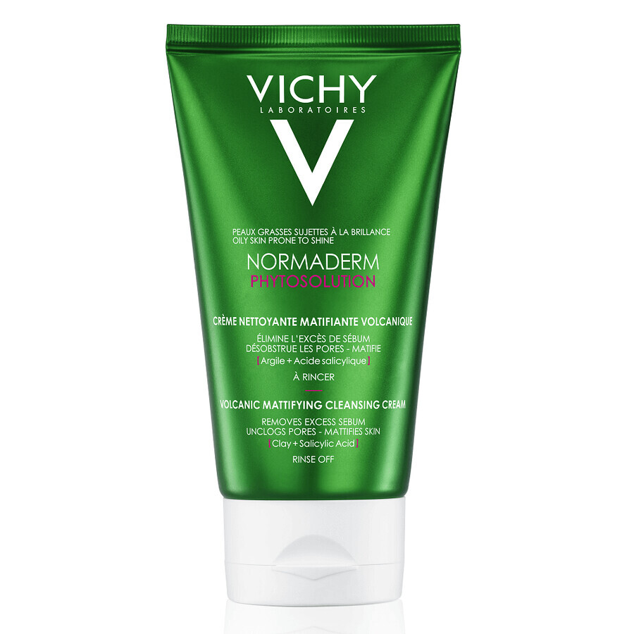 Vichy Normaderm - Crema Detergente Opacizzante all Argilla, 125ml