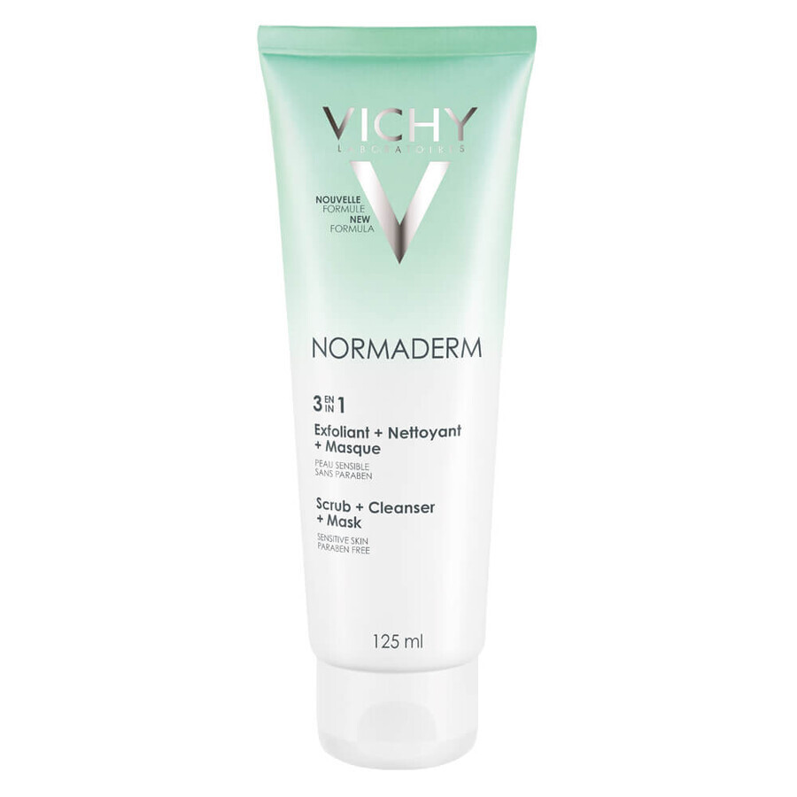 Vichy Normaderm - 3 in 1 Esfoliante + Crema Detergente + Maschera, 125ml