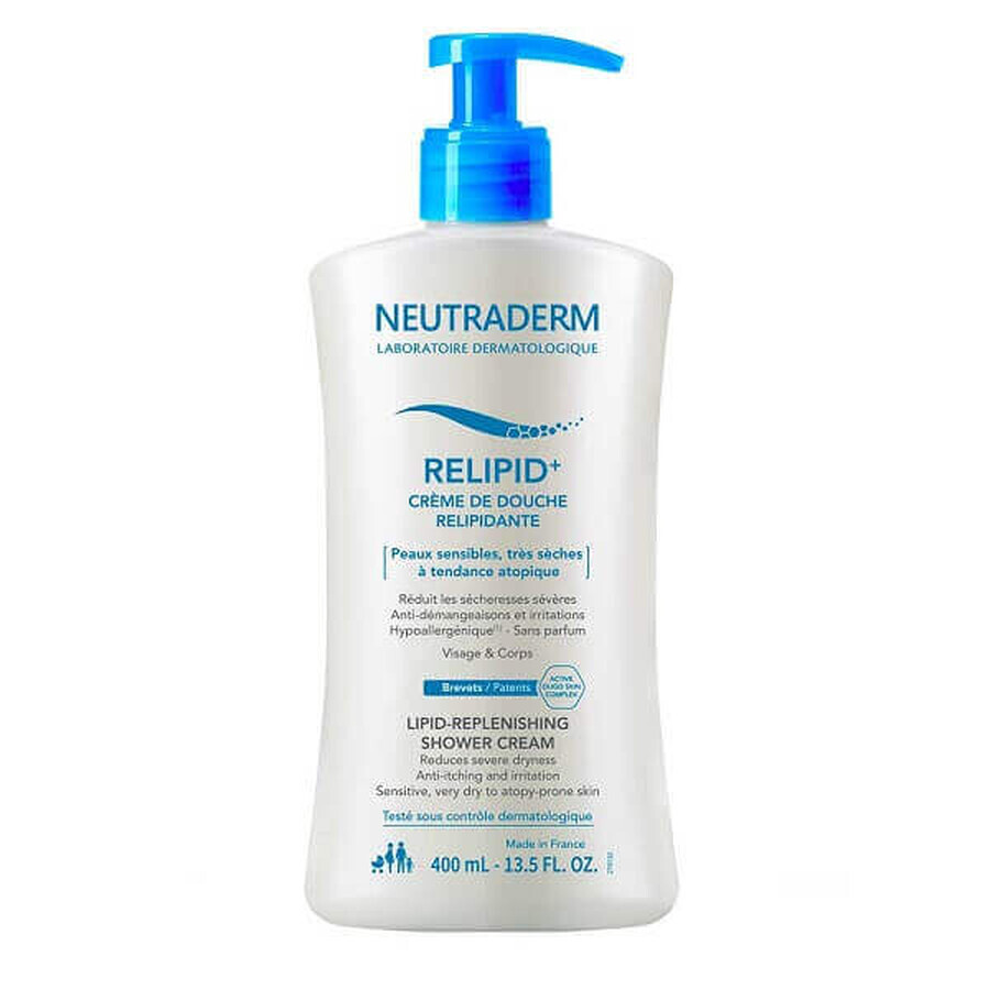Relipid+ Neutraderm crema doccia rilipidante, 400 ml, Gilbert