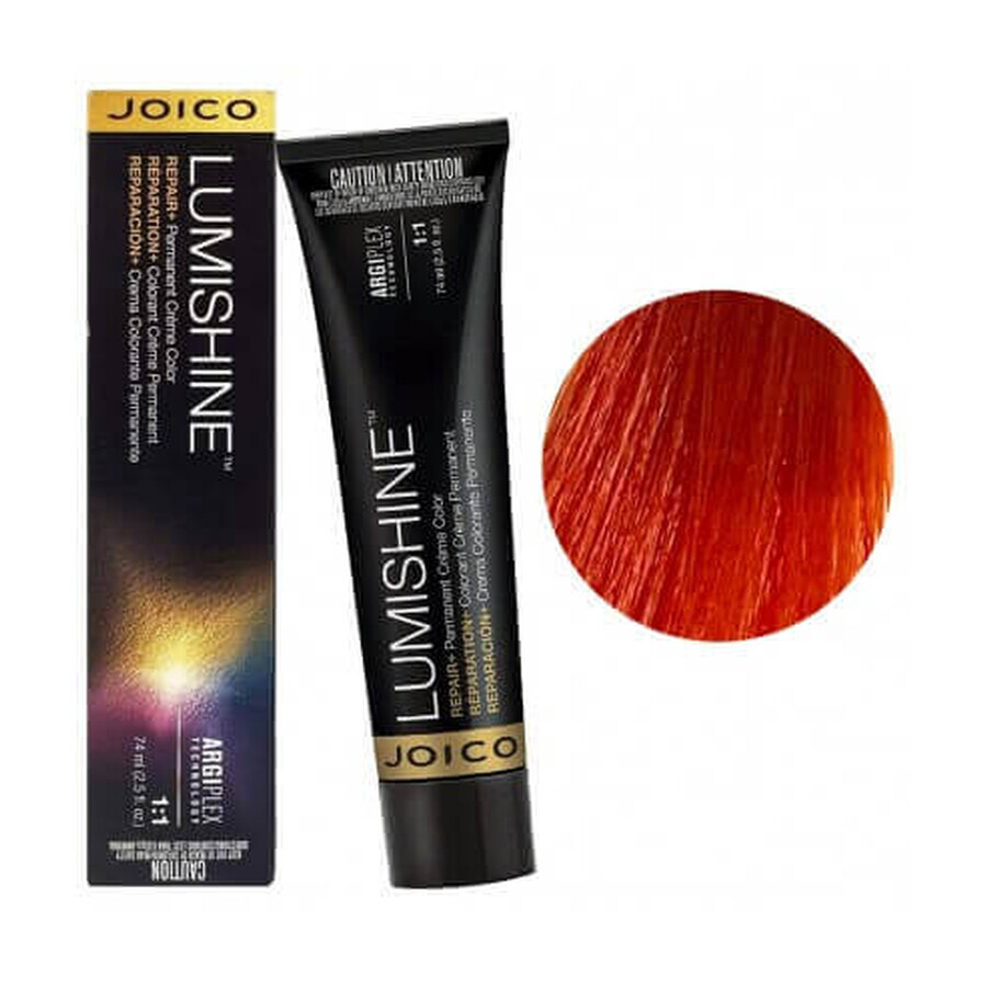 Tintura per capelli permanente professionale Joico Lumishine Permanent Creme 7RRC 74ml