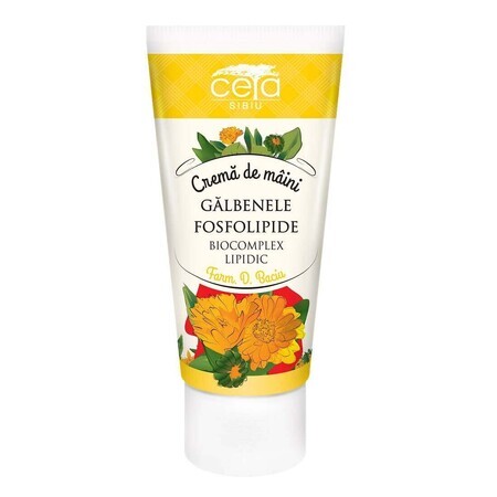 Cremă de mâini cu extract de gălbenele și fosfolipide, 50 ml, Ceta Sibiu