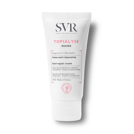 SVR Topialyse - Mains Crema Mani Nutriente e Lenitiva per Mani Danneggiate, 50ml