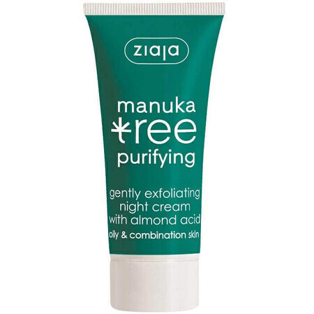 Gentle exfoliating night cream manuka tree oily and combination skin, 50 ml, Ziaja