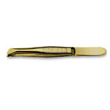 Kiepe Carbon Steel Gold metal eyebrow tweezers 