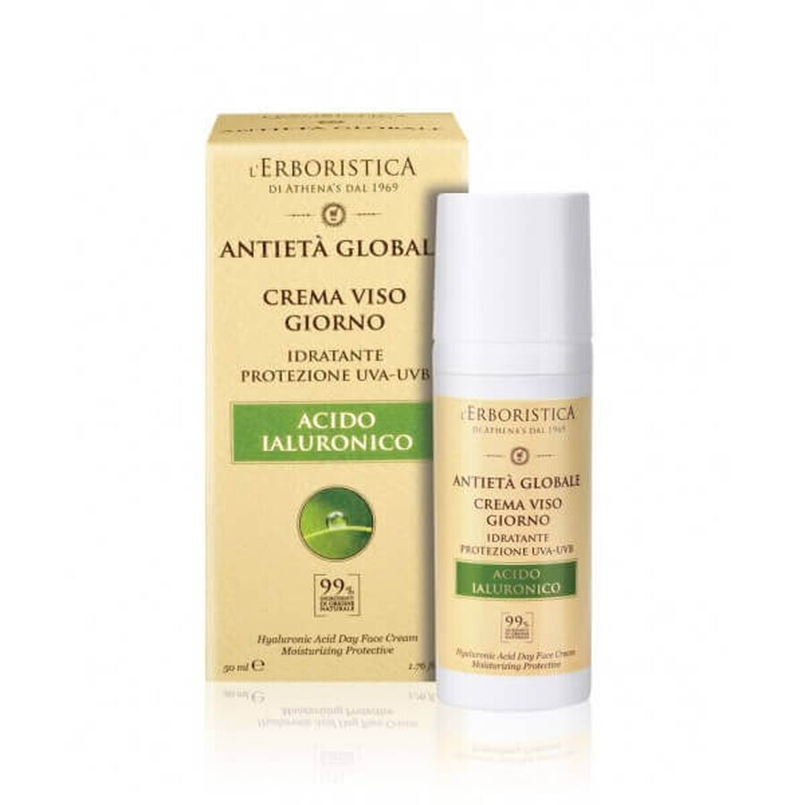 Crema giorno con acido ialuronico vegetale, 50 ml, L'Erboristica