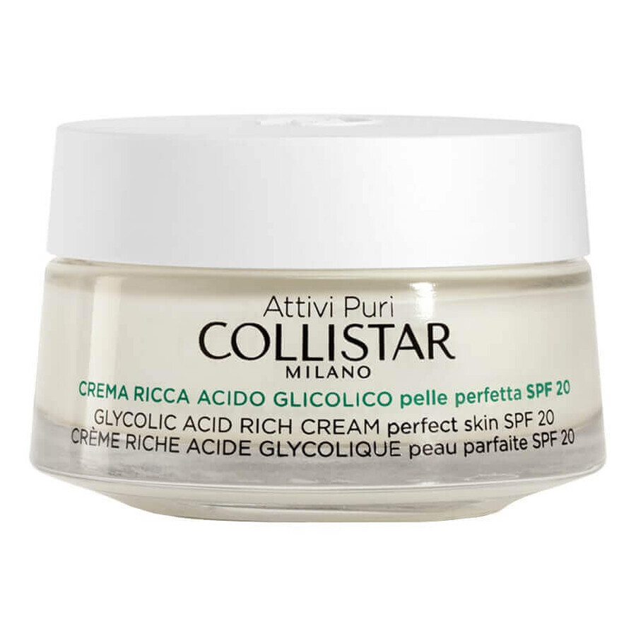 Collistar Crema Viso Ricca Acido Glicolico Pelle Perfetta 50 ml