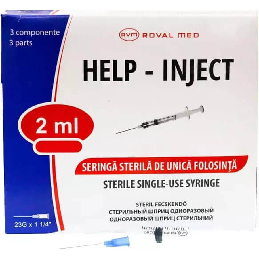 Siringa sterile con ago, Roval Med, 2 ml