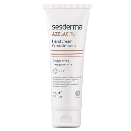 Crema mani depigmentante con SPF 30 Azelac RU, 50 ml, Sesderma