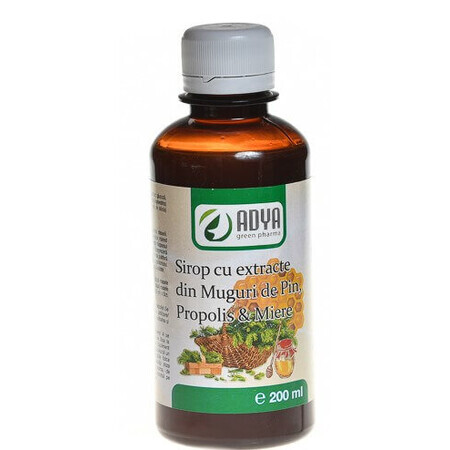 Pine Buds Propolis and Honey Syrup 200ml Adya Green