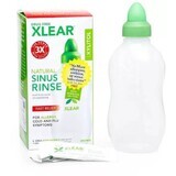 Kit completo per l'irrigazione e la pulizia delle fosse nasali Neti Rinse, 100% ingredienti naturali, XLEAR