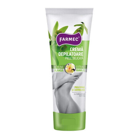 Crema depilatoria pelli sensibili alla vaniglia, 150 ml, Farmec