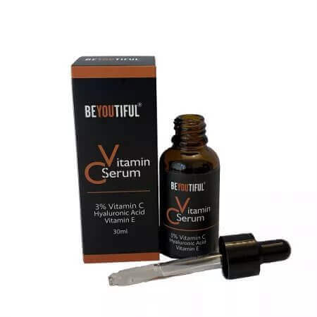 Serum mit Vitamin C 3 %, Hyaluronsäure und Vitamin E, 30 ml, Beyoutiful