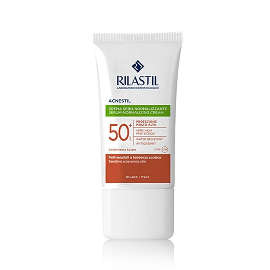 Rilastil Acnestil SPF50+ Crema Sebo-Normalizzante, 40ml