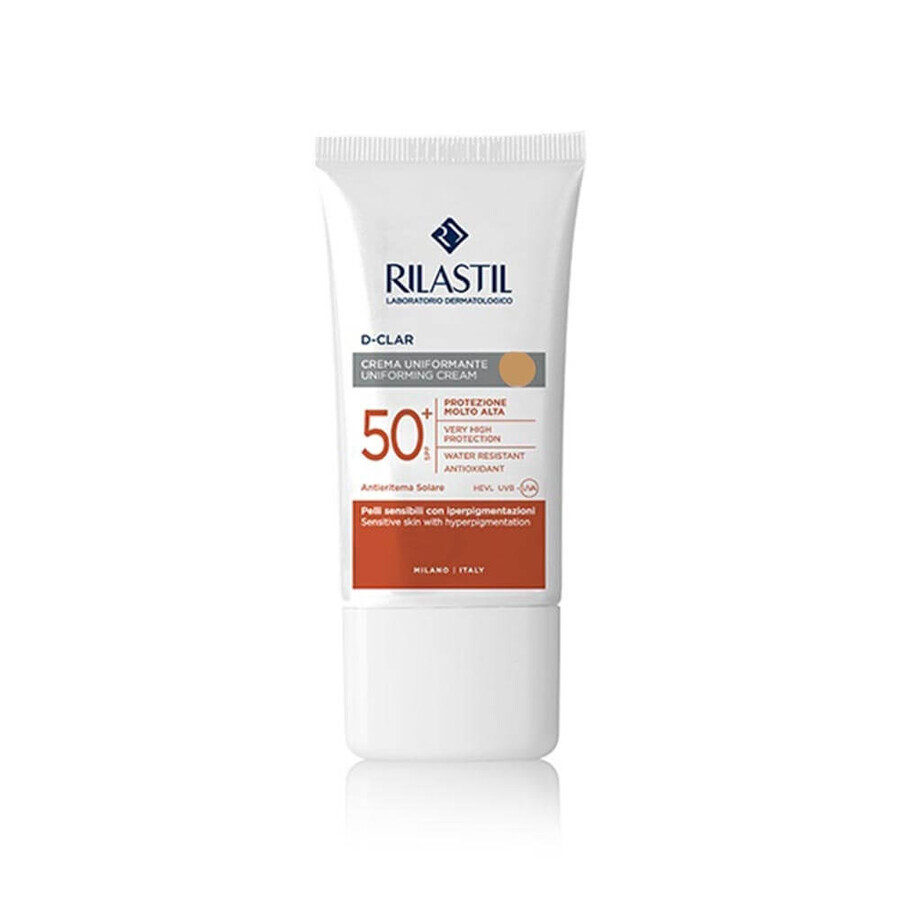 Rilastil D-Clar Crema Uniformante Fotoprotettiva SPF50+ Colorata Medium, 40ml