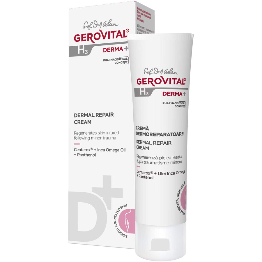 Gerovital H3 Derma+ Crème Dermo-Réparatrice, 50 ml, Farmec