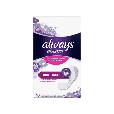 Always Discreet Liners Large, 40 pcs