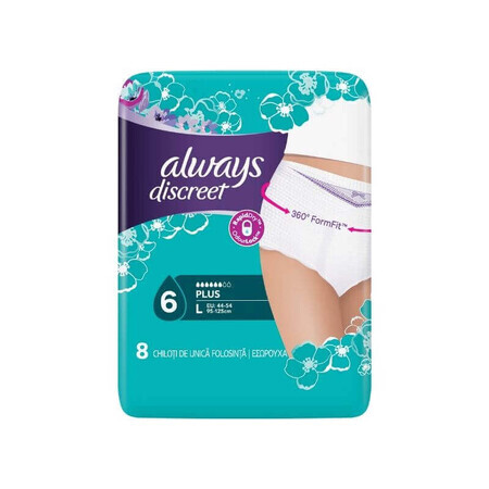 Always Discreet Pants Large, 8 pcs