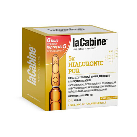 AT CABINET - 5 fiale PURE HYALURONIC per la pelle PROMO 5+1 x 2ml RO