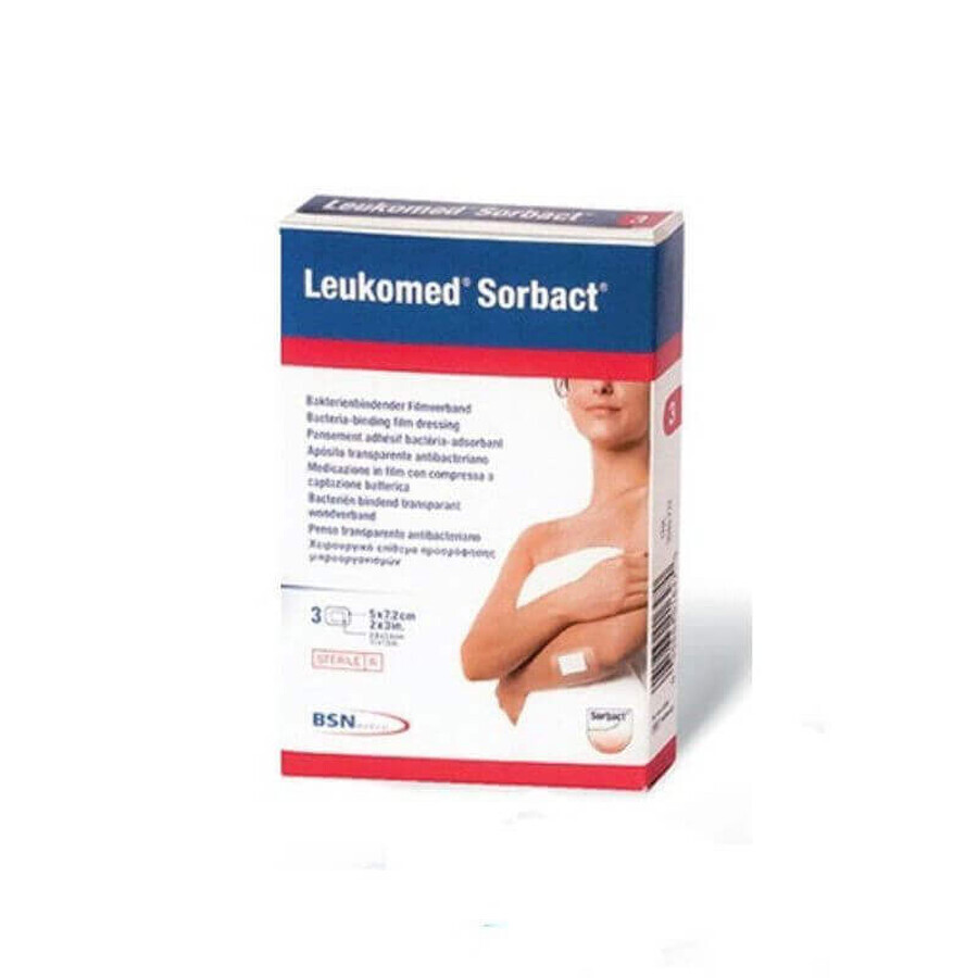 Esparadrapo estéril Leukomed Sorbact 5cmX7,2cm