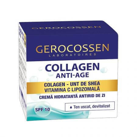 Crema idratante antirughe giorno al collagene Anti-Age, 50 ml, Gerocossen
