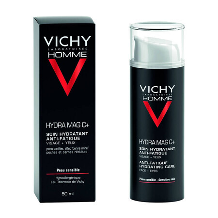 Vichy Homme - Gel Idratante Trattamento Anti-Fatica Viso + Occhi, 50ml