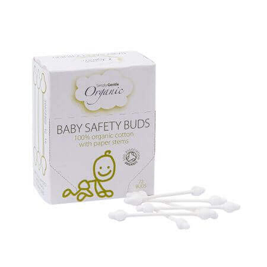 Tappi per le orecchie per bambini Simply Gentle Organic con stop, 72 pezzi, Macdonald & Taylor