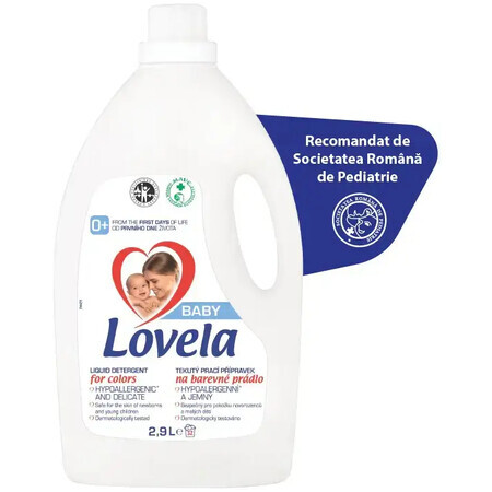 Detersivo liquido per capi colorati, 2,9 Litri, Lovela Baby