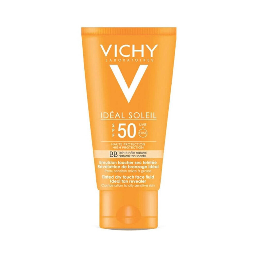 Vichy Ideal Soleil - BB Emulsione Colorata Effetto Asciutto e Mat SPF 50, 50ml