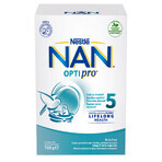 Nan 5 Optipro leche en polvo, 700 g, Nestlé