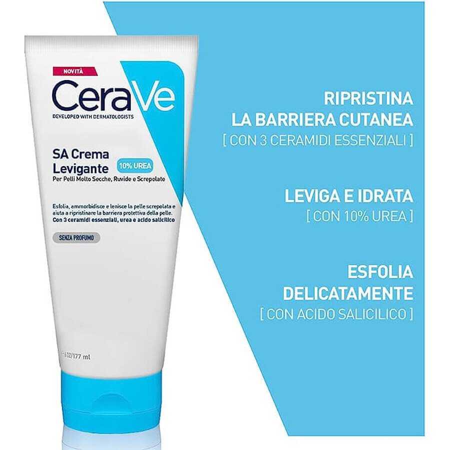 CeraVe SA Crema Levigante per Pelle Secca e Ruvida,177 ml