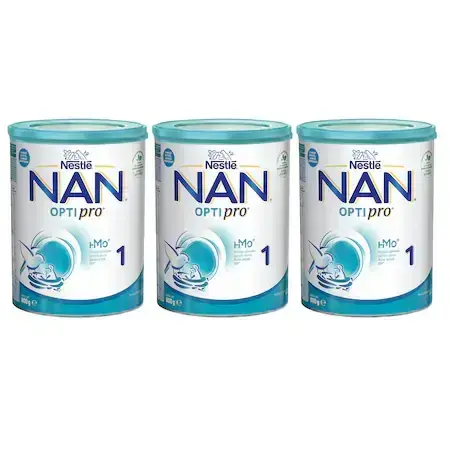 Confezione Nan 1 Optipro HMO latte formulato, +0 mesi, 3x800 g, Nestlé