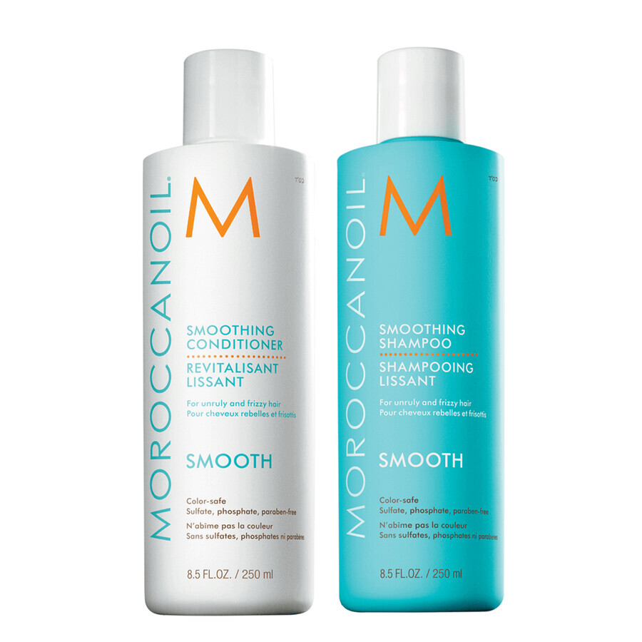 Pacchetto lisciante Shampoo+Balsamo, 250+250 ml, Moroccanoil