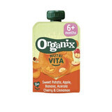 Organic mashed sweet potato, apple, banana, acerola and cinnamon, +6 months, 100 g, Organix