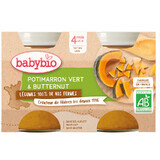 Green pumpkin and butternut squash puree, BabyBio