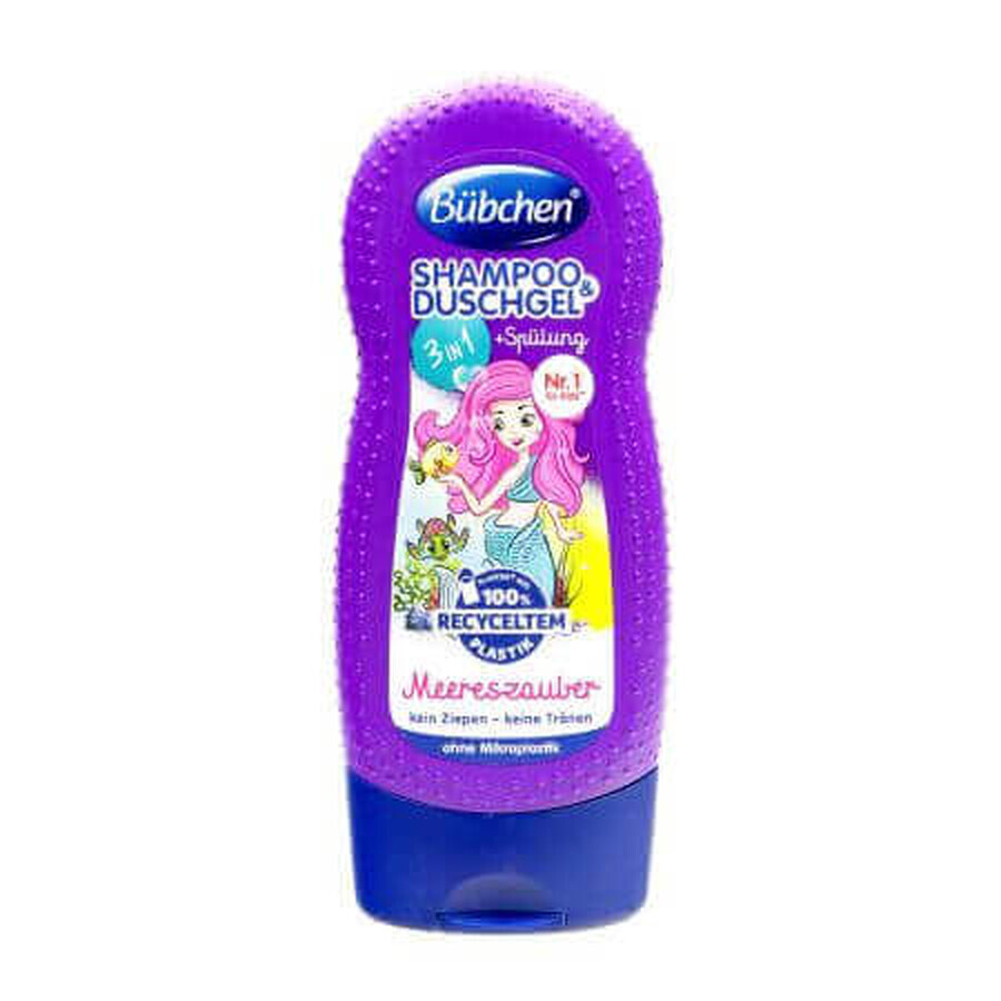 Sirena Shampoo & Gel Doccia & Balsamo, 230 ml, + 3 anni, Bubchen