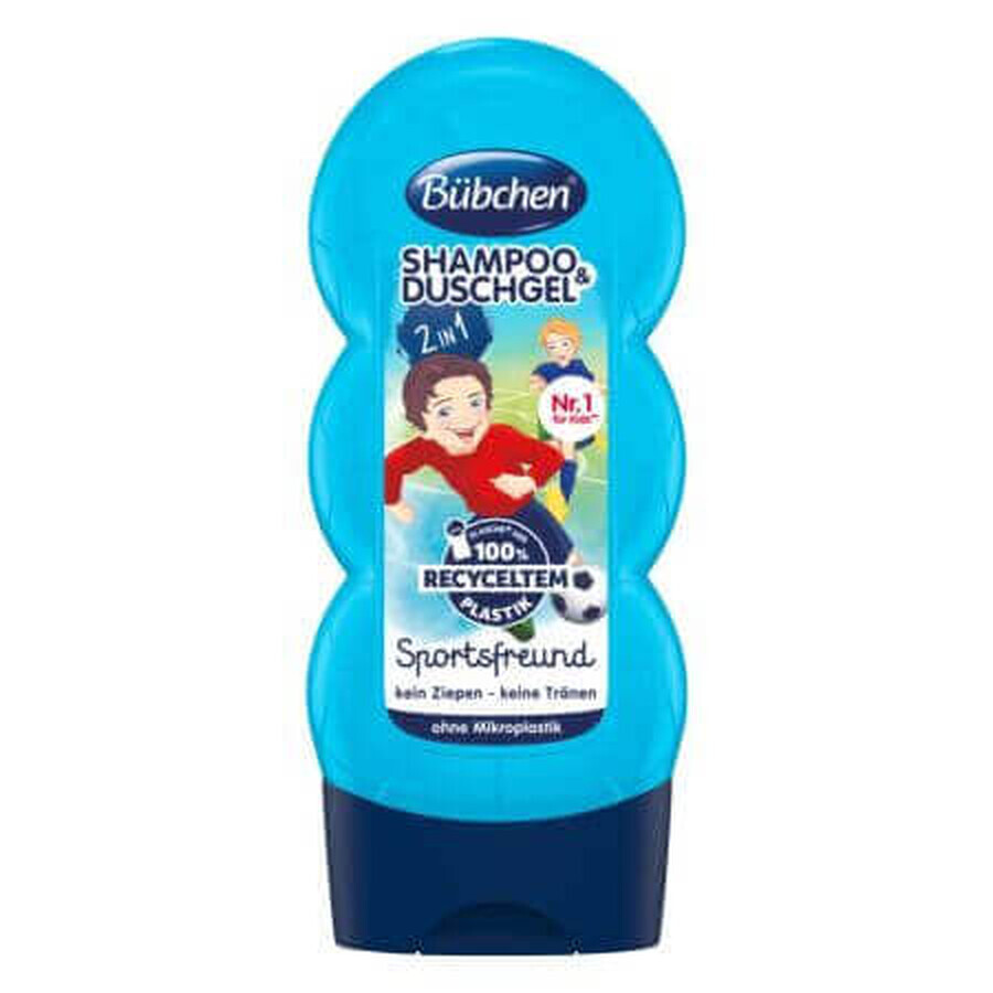 Shampooing et gel douche 2 en 1 Sport Fan, + 3 ans, 230 ml, Bubchen