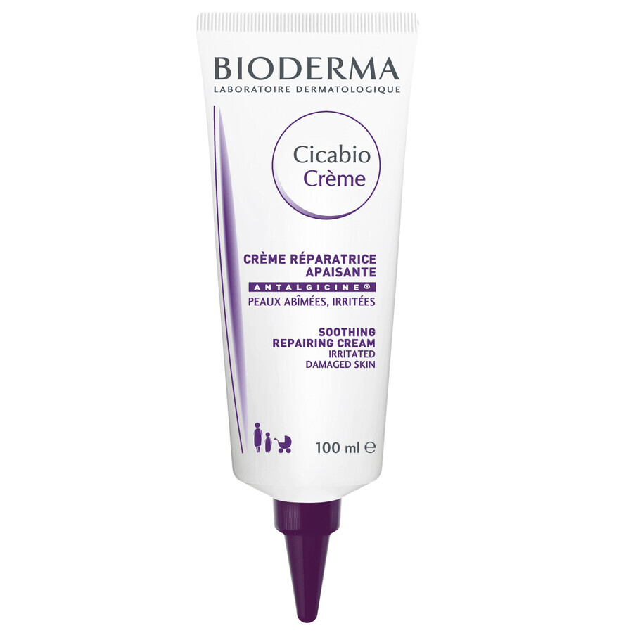 Cicabio Crema Lenitiva e Ristrutturante, 100 ml, Bioderma