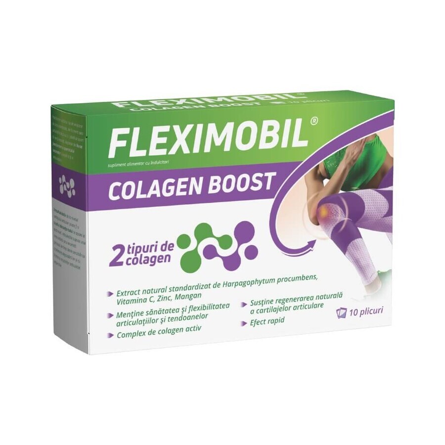 Fleximobil Colagen Boost, 10 plicuri, Fiterman