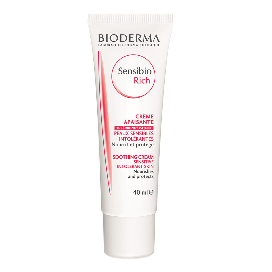 Bioderma Sensibio - Rich Crema Viso Ricca Lenitiva E Idratante, 40ml