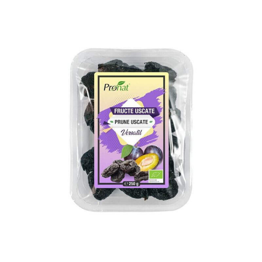 Prugne secche biologiche, senza nocciolo x 250gr, Pronat