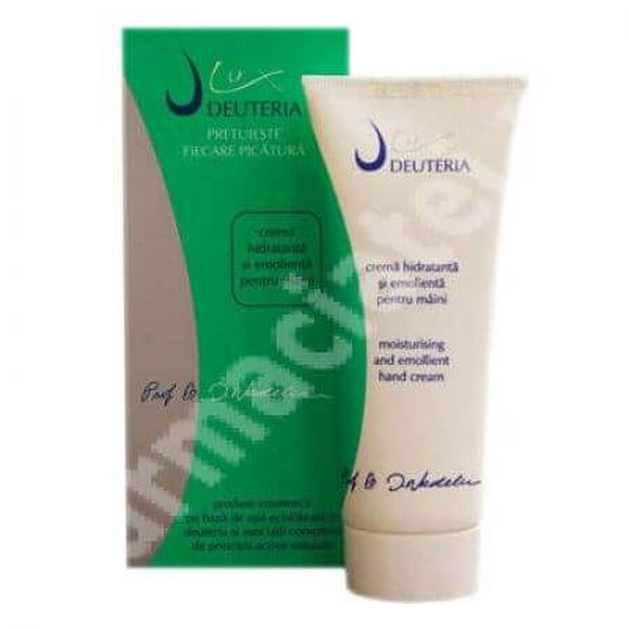 Crema mani idratante ed emolliente, 75 ml, Deuteria Cosmetici