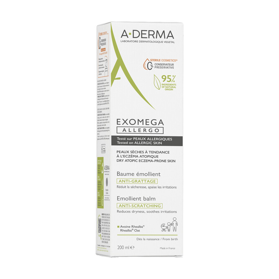 A-Derma Exomega Defi Allergo Bálsamo Emoliente, 200 ml