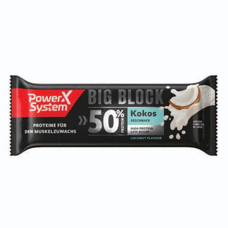 Big Block Coconut Protein Bar, 100g, Power system