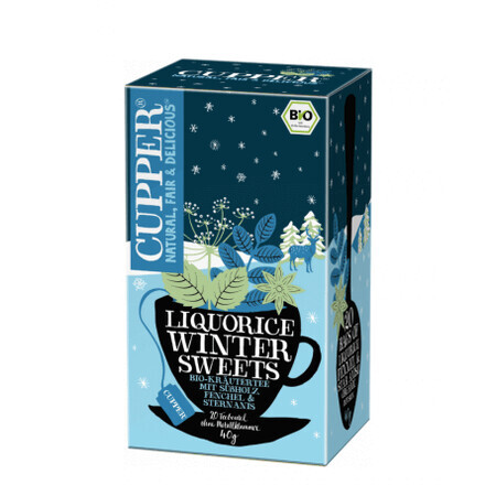 Tè biologico alla liquirizia e menta Liquirizia Winter Sweets Cupper, 20 bustine, Allos Hof