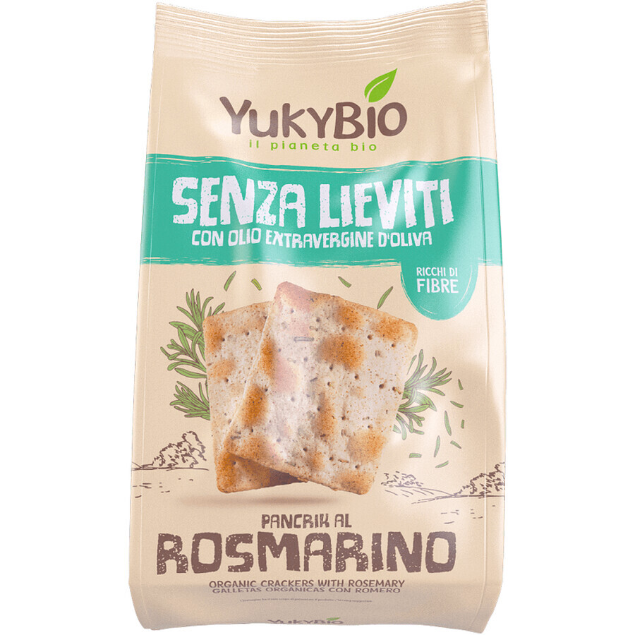 Eco Crackers with rosemary, 200g, Yukybio