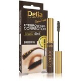 Eyelash and Eyebrow Corrector Gel, Brown, 7 ml, Delia Cosmetics