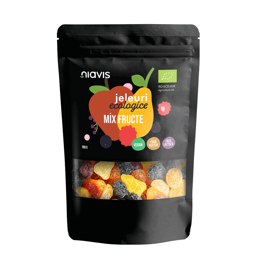 Gelatine biologiche Mix Fruit, 100 g, Niavis