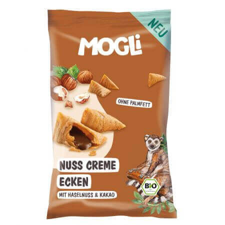 Mini guanciali ecologici croccanti con crema al cacao e nocciole, 30 g, Mogli